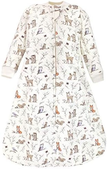 Hudson Baby Unisex Baby Premium Quilted Long Sleeve Sleeping Bag and Wearable Blanket, Enchanted Forest, 12-18 Months.