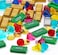 Feleph Treasure Accessories Money Building Blocks Set Jewel Chest, Gems Diamonds, Bullion Gold Tile Silver Bar, Power Crystals, Coins, Goblet, 100 Dollar Bill Cash Toy Brick.