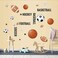 Supzone Sport Balls Wall Stickers Boys Wall Decals Basketball Soccer Baseball Football Hockey Wall Decor Boys Playroom Bedroom Classroom Living Room.