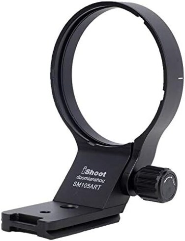 iShoot 82mm Metal Tripod Mount Ring Lens Collar Compatible with Sigma 105mm F1. 4 DG HSM ArtSigma 100-400mm F5-6. 3 DG DN OS, Lens Support Holder Bracket Bottom is Arca-Swiss Fit Quick Release Plate.