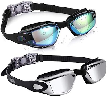 Aegend Kids Swim Goggles, Pack of 2 Swimming Goggles for Children BoysGirls Age 3-14.