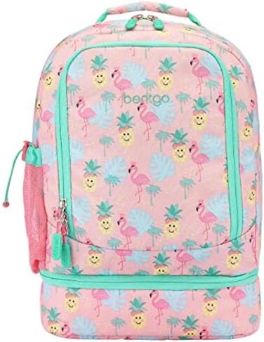 حقيبة ظهر Bentgo Kids Prints 2 في 1 معزولة حرارياً لحقيبة الغداء.