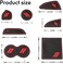 YANWEN Anti-Dust Trim Mats Fit for 2015-2020 Dodge Challenger, Custom Interior Shifter Liner for Cup Holder Insert, Door Pocket, Center Console(11pcs, Red.