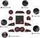 YANWEN Anti-Dust Trim Mats Fit for 2015-2020 Dodge Challenger, Custom Interior Shifter Liner for Cup Holder Insert, Door Pocket, Center Console(11pcs, Red.