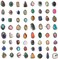 Silver Carats Chunky Rings Pack for Women - 10 Pcs - Stackable Fashion Ring Set, Plated Statement Knuckle Handmade Gemstone Gothic Vintage Rings for Girls.