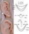 Fanpei 17pcs 14G Stainless Steel Long Industrial Barbell Earrings Cartilage Helix Conch Body Piercing Jewelry, Metal, agate,.