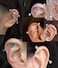 Fanpei 17pcs 14G Stainless Steel Long Industrial Barbell Earrings Cartilage Helix Conch Body Piercing Jewelry, Metal, agate,.