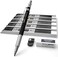 Nicpro 2. 0 mm Mechanical Pencil Set, Artist Metal Lead Holder Metal Marker Carpenter pencils with 60 Graphite Lead Refill HB, 2H, 4H, 2B, 4B, Eraser, Sharpener for Draft Drawing, Writing Art Sketchin