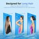 Keary 2 Pack Updated Silicone Swim Cap for Long Hair Women Girl Waterproof Bathing Pool Swimming Cap Cover Ears to Keep Your Hair Dry, 3D Soft Stretchable Durable and Anti-Slip, Easy to Put On and Off