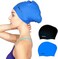 Keary 2 Pack Updated Silicone Swim Cap for Long Hair Women Girl Waterproof Bathing Pool Swimming Cap Cover Ears to Keep Your Hair Dry, 3D Soft Stretchable Durable and Anti-Slip, Easy to Put On and Off
