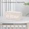 MOSITO Digital Wooden Alarm Clock with Wireless Charging, 0-100% Dimmer, Dual Alarm, Weekday/Weekend Mode, Snooze, Wood LED Clocks for Bedroom, Bedside, Desk, Kids (White.