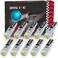 مصابيح BRISHINE 10X T5 LED شديدة السطوع باللون الأزرق الجليدي 3014 شرائح 74 2721 37 73 17 70 مصابيح LED إسفينية للوحة العدادات الداخلية ولوحة العدادات ومؤشرات مكيف الهواء.