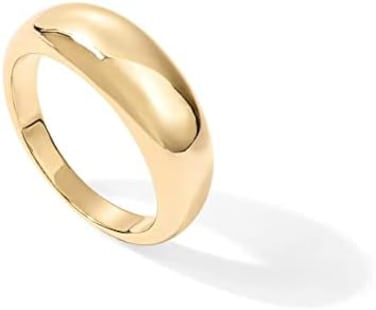 PAVOI 14K Gold Plated Chunky Dome RingPuffy Dome Stackable RingsWomens Chunky Ring.