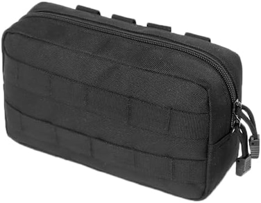 TRIWONDER Molle Pouches, Tactical Compact Water-Resistant EDC Utility Pouch Waist Bags with Bungee Straps, EDC Horizontal MOLLE Pouch for Tool Treat Med.