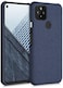 جراب قماشي من kwmobile متوافق مع هاتف Google Pixel 5 - غطاء حماية صلب للهاتف ذو ملمس مميز - أزرق داكن.