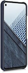 جراب قماشي من kwmobile متوافق مع هاتف Google Pixel 5 - غطاء حماية صلب للهاتف ذو ملمس مميز - أزرق داكن.