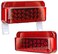 LIMICAR RV Tail Lights LED, 53 LED Red RV Camper Trailer Tail Lights, Stop Turn Signal Brake Tail Light White License Plate Light with Red Cover Reflex Lens Rectangular Camper Tail Light Assembly.