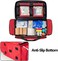 Trunab Emergency Responder Trauma Bag Empty, Professional First Aid Kits Storage Medical Bag with Inner Dividers and No-Scratch Bottom, Ideal for EMT, EMS, Paramedics, Red, Bag ONLY.
