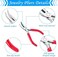 Acejoz Jewelry Pliers, 6pcs Jewelry Making Tools Kit Includs Needle Round Nose Pliers, Wire Cutters, Crimping Pliers, Bent Nose Pliers, End Nippers for Beading Craft.
