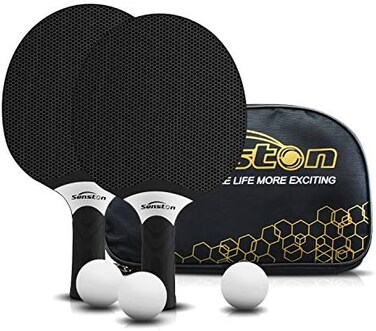 Senston Table Tennis Rackets Set, Professional Table Tennis Racket with 3 Balls, Composite Rubber Ping Pong Paddle Set.