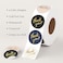 BPA Mobiusea Party Thank You Stickers RollSimple and Sincere1. 5 inchWaterproof500 Labels for Small Business, Packaging, Mailer Seal Stickers4 Classic Colors with Gold Foil Design.