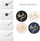 BPA Mobiusea Party Thank You Stickers RollSimple and Sincere1. 5 inchWaterproof500 Labels for Small Business, Packaging, Mailer Seal Stickers4 Classic Colors with Gold Foil Design.