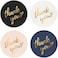 BPA Mobiusea Party Thank You Stickers RollSimple and Sincere1. 5 inchWaterproof500 Labels for Small Business, Packaging, Mailer Seal Stickers4 Classic Colors with Gold Foil Design.