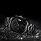 CRRJU Brand Men's Business Casual Chronograph Quartz Waterproof Wristwatch Black Stainless Steel Strap.