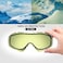 نظارات التزلج OutdoorMaster OTG - نظارات تزلج/تزلج على الجليد فوق النظارات للرجال والنساء والشباب - حماية 100% من الأشعة فوق البنفسجية (إطار أسود، عدسة صفراء بنسبة نفاذية الضوء 84%).