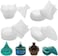Gartful 4PCS Box Resin Molds, Silicone Jewelry Box Molds with Pyramid Trinket Epoxy Mold, Heart Organizer Mold, Round Jewelry Storage Holder and Drop Container Mold for DIY Art Casting, Candy Jar.