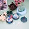 Gartful 4PCS Box Resin Molds, Silicone Jewelry Box Molds with Pyramid Trinket Epoxy Mold, Heart Organizer Mold, Round Jewelry Storage Holder and Drop Container Mold for DIY Art Casting, Candy Jar.