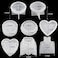 Gartful 4PCS Box Resin Molds, Silicone Jewelry Box Molds with Pyramid Trinket Epoxy Mold, Heart Organizer Mold, Round Jewelry Storage Holder and Drop Container Mold for DIY Art Casting, Candy Jar.