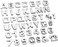 Lamoutor 43Pcs Car Emblem Letters Sticker DIY 3D Chrome Number Symbol Badge Decal.