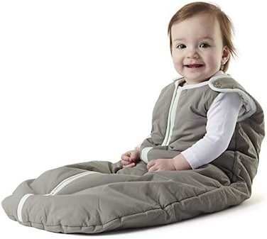 baby deedee Sleep Nest Warm Baby Sleeping Bag fits Newborns and Infants, Gray Lagoon, Medium (6-18 Month.