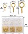 TOYMIS 400 Pieces Screw Pins Small Eye Pin Pendants for DIY Crafts Jewellery Making Results Supplies (Gold and Platinum, 3 Different Sizes.