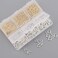 TOYMIS 400 Pieces Screw Pins Small Eye Pin Pendants for DIY Crafts Jewellery Making Results Supplies (Gold and Platinum, 3 Different Sizes.