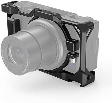 SMALLRIG Camera Cage for Sony ZV-1 II/ZV-1F / ZV-1 Camera, with Silicone Gel Grip, Cold Shoe Mount.