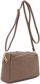 FashionPuzzle Triple Zip Small Crossbody Bag.