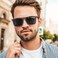 Carfia Retro Polarized Sunglasses for Men UV Protection Hand-crafted Acetate Frame Fashion Cool Sun Glasses CA53572.