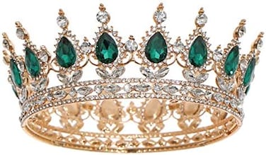 FORSEVEN Queen Crown Rhinestone Wedding Crowns and Tiaras for Women Costume Party Hair Accessories Princess Birthday Crown Crystal Bridal Crown.