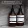 MaisoNovo Classic Waterproof Labels for Dispenser Bottles - 3. 5"x2. 5" Apothecary Stickers - Vintage Farmhouse PeelStick Labels for Amber GlassPlastic Bottles - Kitchen Bathroom Mix Pack 6 Pieces.