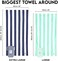 Dock &amp; Bay DockBay Beach Towel - For Travel, Swimming, Camping, Holiday - Super Absorbent, Quick Dry, Sand Free - Compact, Lightweight - 100% Recycled Materials - Includes Bag.