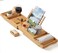 XcE Bathtub Caddy Tray (Natural- Bamboo Wood Bath Tray and Bath Caddy for a Home Spa Experience.