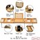 XcE Bathtub Caddy Tray (Natural- Bamboo Wood Bath Tray and Bath Caddy for a Home Spa Experience.