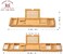 XcE Bathtub Caddy Tray (Natural- Bamboo Wood Bath Tray and Bath Caddy for a Home Spa Experience.