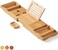 XcE Bathtub Caddy Tray (Natural- Bamboo Wood Bath Tray and Bath Caddy for a Home Spa Experience.