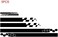 Skdorpfm RoJuicy 5 Pieces Vinyl Car Side Stickers Decorative Auto Body Racing Sports Decals Car Truck DIY Decal Stripes Vinyl Sticker Accessories 1-2 Days Delivered.