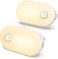Lyridz Motion Sensor Night Light, Superior Bright 1-120LM Plug-in Nightlight Mini Smart Warm White LED Light with Stepless Adjustable Brightness for Bedroom, Kitchen, Stairs, Hallway, 2 Pack.