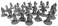 مجموعة DRUNK'N DRAGON DND Guards Minis 25 مجسمات خيالية لألعاب الطاولة/Dungeons and Dragons Roleplaying Games - مجموعة مجسمات غير مطلية - مجموعة بداية الشخصيات - متوافقة مع DND.