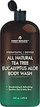 First Botany ALL Natural Tea Tree Body Wash - Fights Body Odor, Athlete. s Foot, Jock Itch, Nail Issues, Dandruff, Acne, Eczema, Yeast Infection, Shower Gel for WomenMen, Eucalyptus Aloe Skin Cleanser